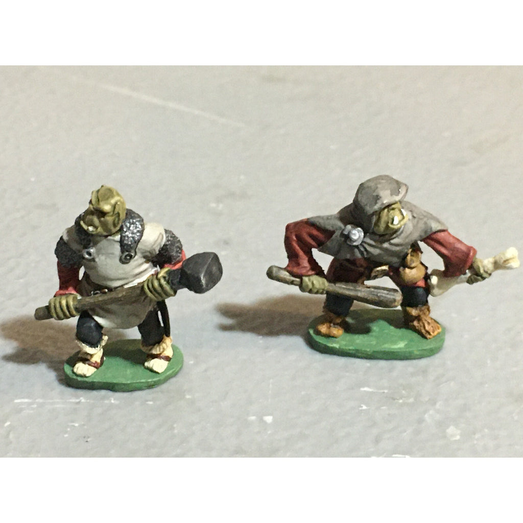A10095 CITADEL PRE SLOTTA METAL RARE OOP ORC WARRIORS 2 PK WARHAMMER PAINTED