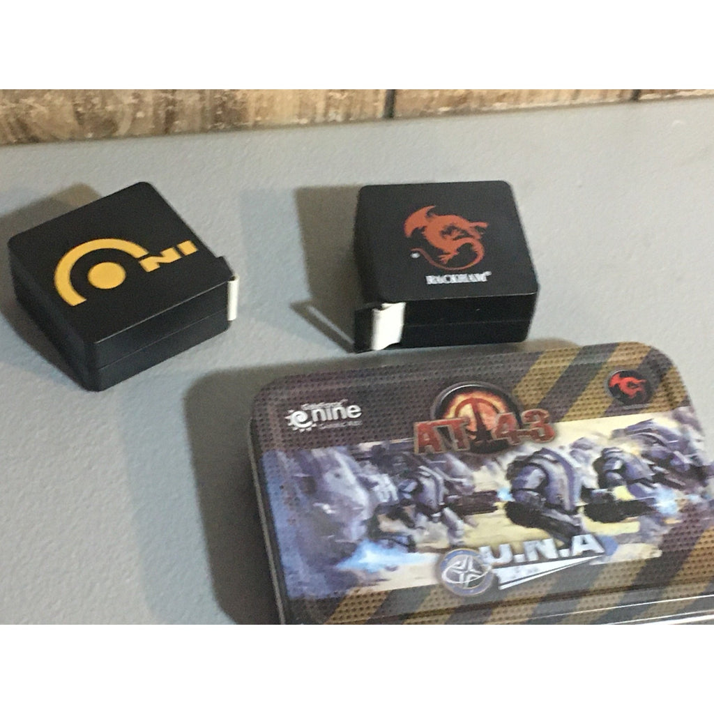 A33530 RACKHAM AT-43 TAPE MEASURE & DICE LOT UNA TIN ONI LOGO