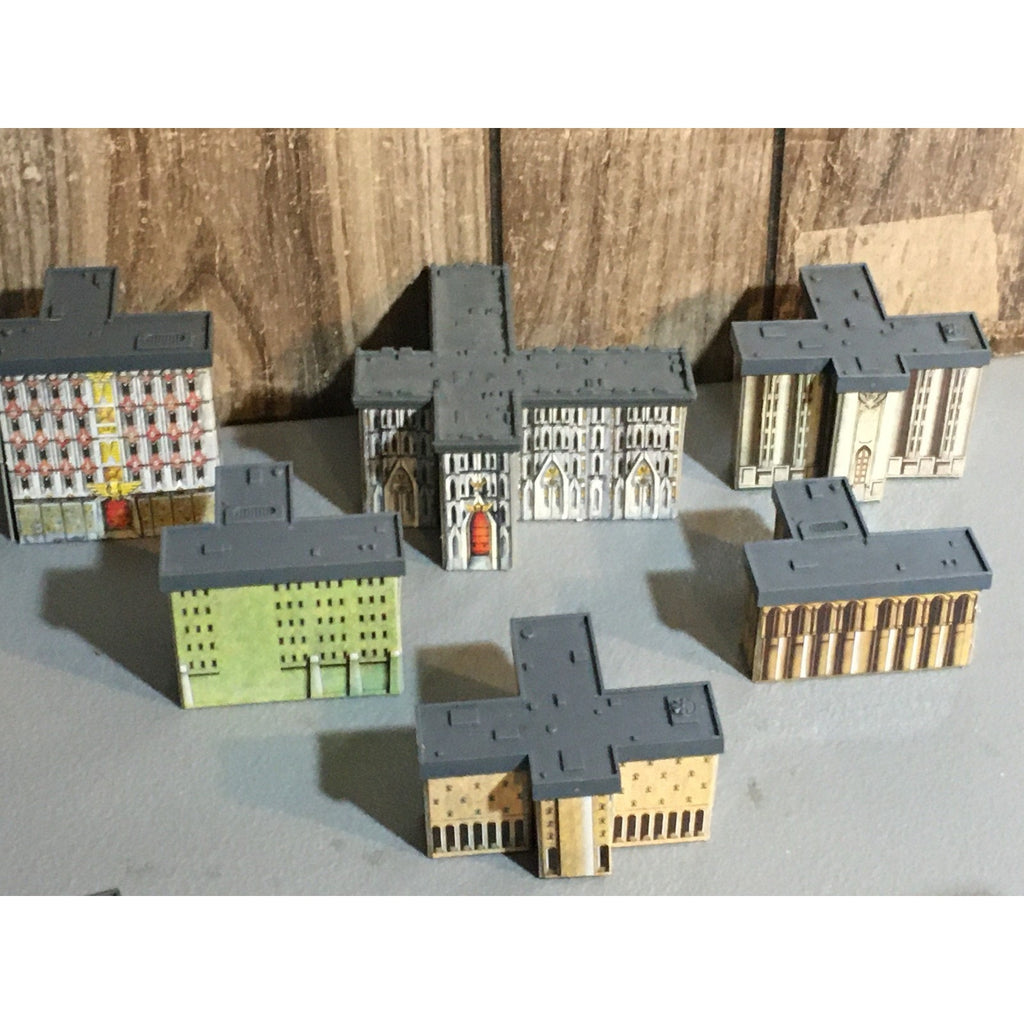 A31672 WARHAMMER EPIC 40K TERRAIN BUILDINGS PLASTIC & CARDSTOCK 6 PK