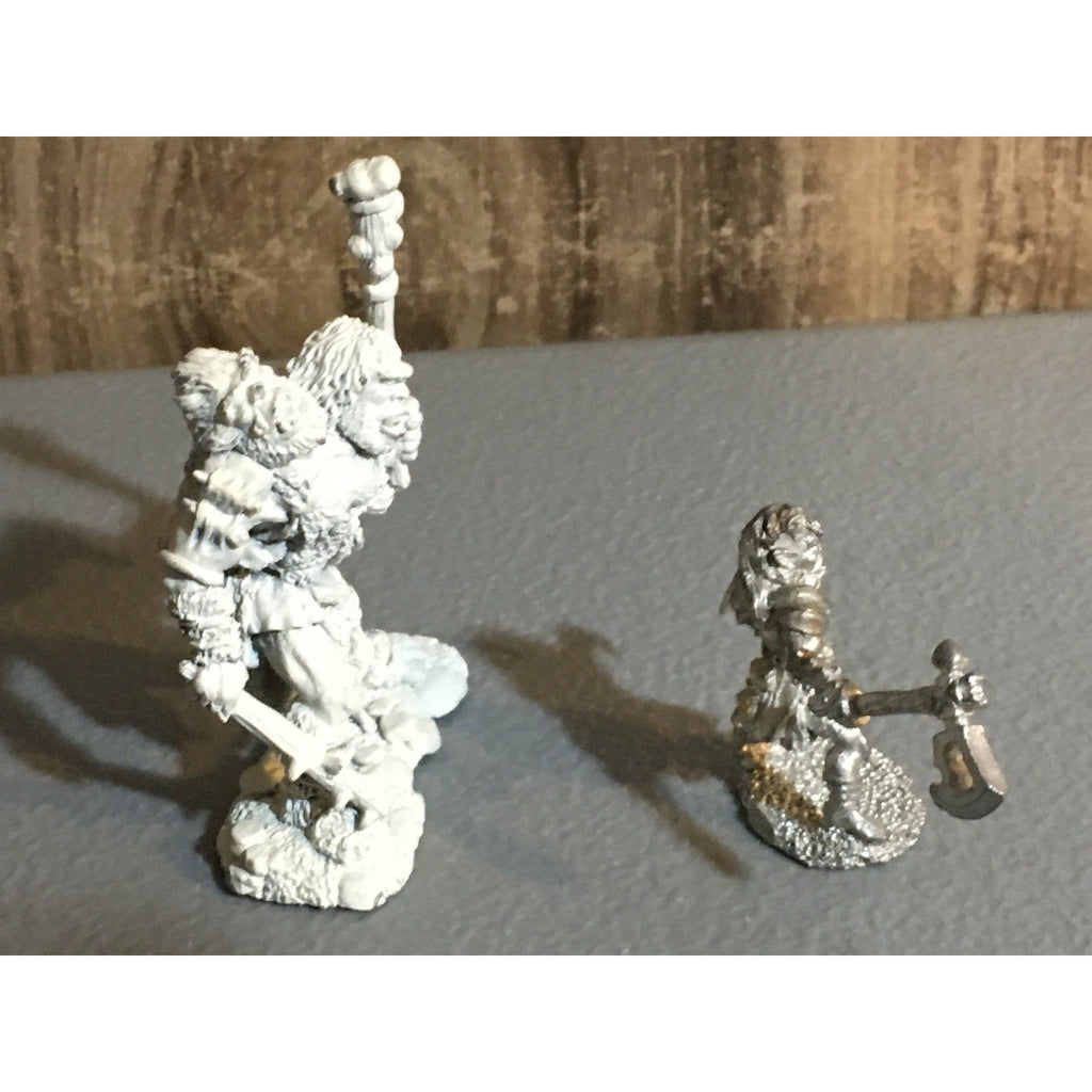 A33995 REAPER MINIATURES METAL ETTIN & KANG HALF ORC BARBARIAN D&D TABLETOP