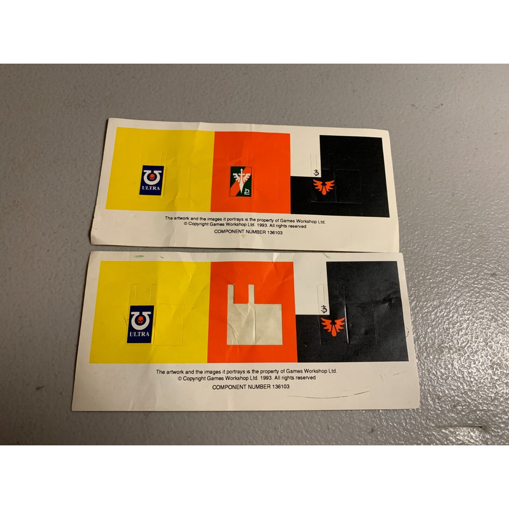 TRANSFERS SUPER OLD SPACE MARINES FLAG STANDARD STICKERS FLAGS WARHAMMER 40K