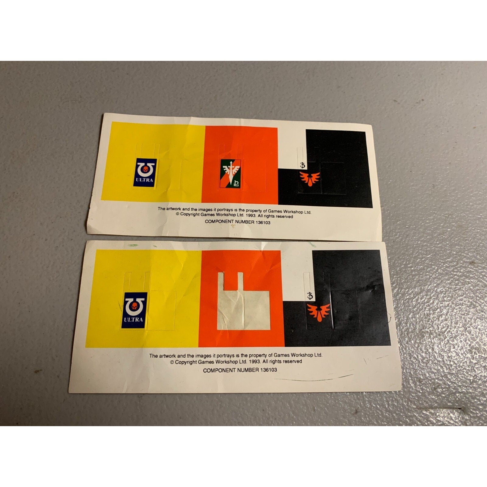 TRANSFERS SUPER OLD SPACE MARINES FLAG STANDARD STICKERS FLAGS WARHAMMER 40K