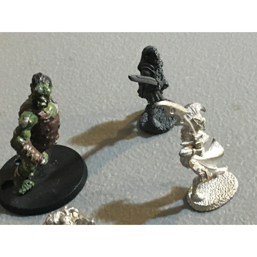 A34034 UNKNOWN METAL MINIATURES FANTASY MIXED LOT ORC ELF WARRIOR TABLETOP RPG