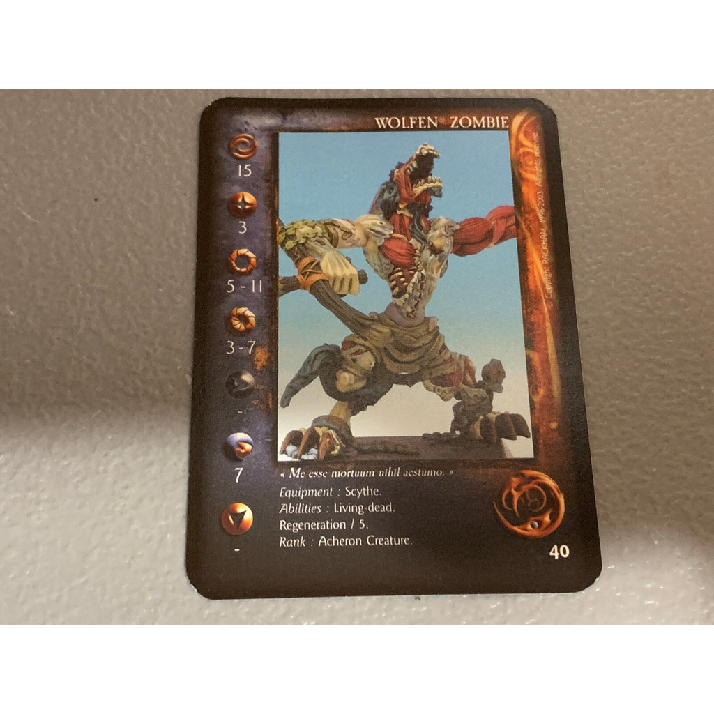 A16412 RACKHAM CONFRONTATION METAL OOP WOLFEN ZOMBIE W CARD