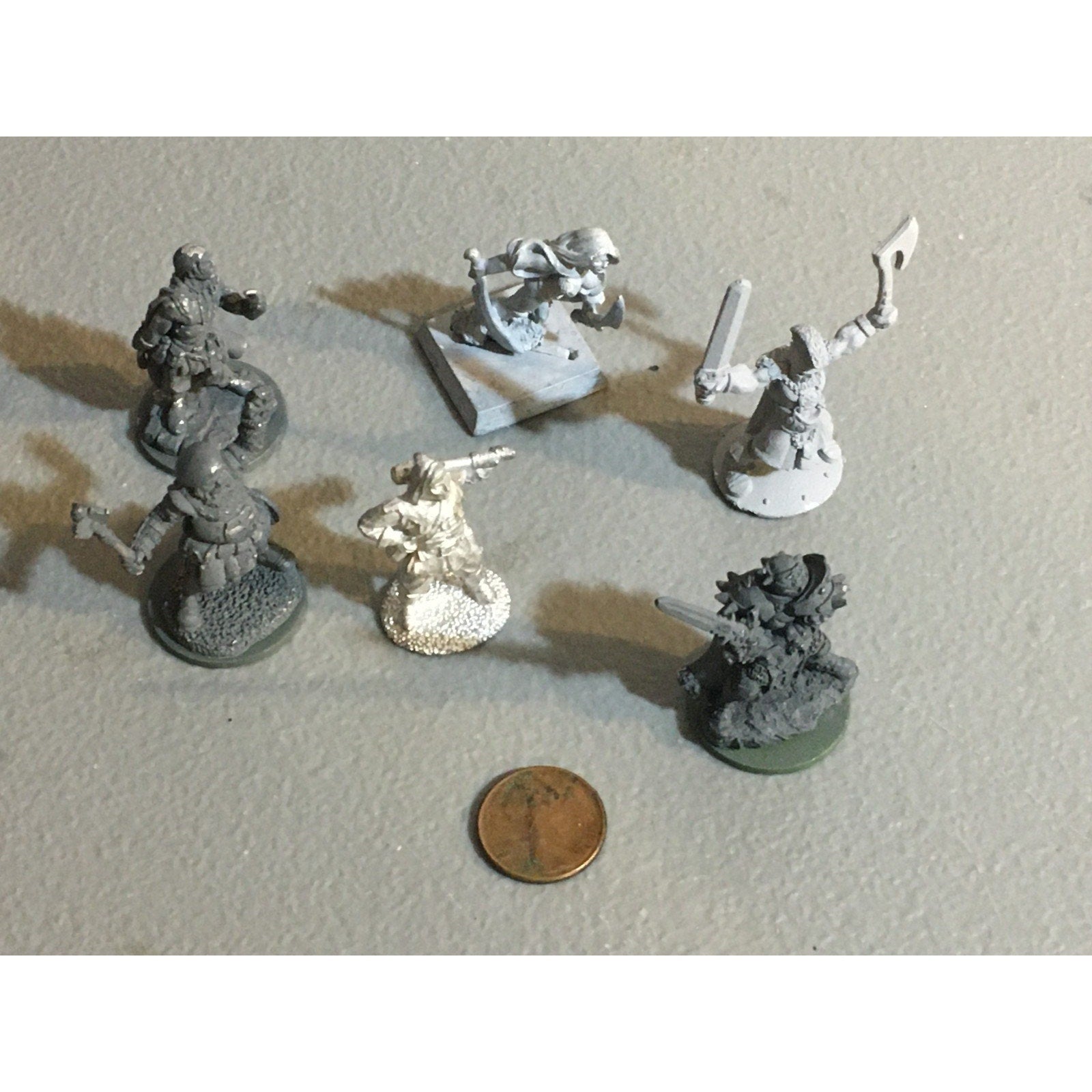 A34019 UNKNOWN METAL MINIATURES MIXED HUMANS SOLDIER WARRIOR