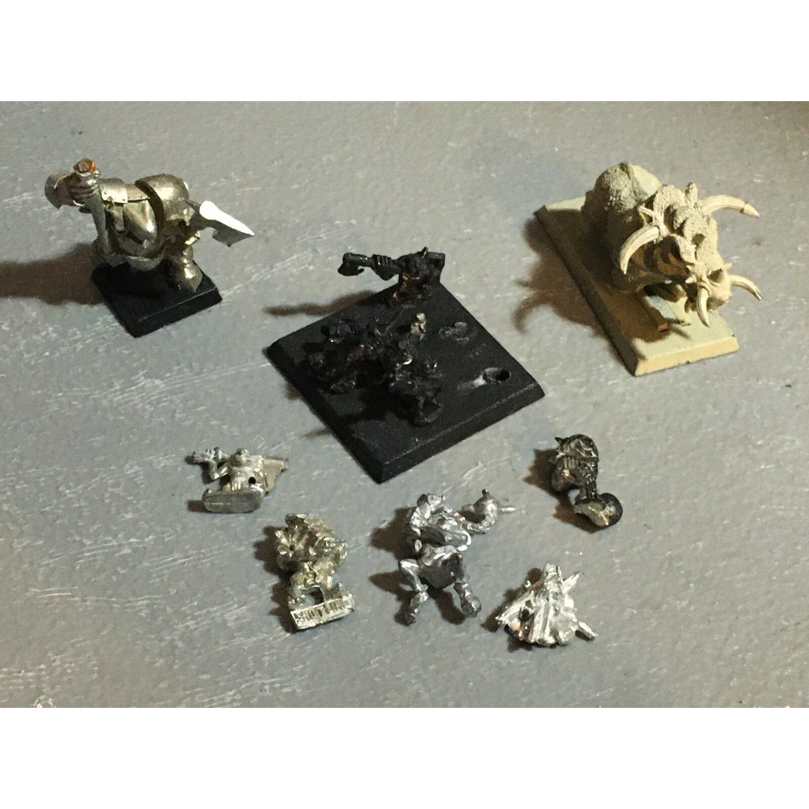 A21033 WARHAMMER FANTASY ORCS & GOBLINS METAL SNOTLING BLACK ORC BOAR