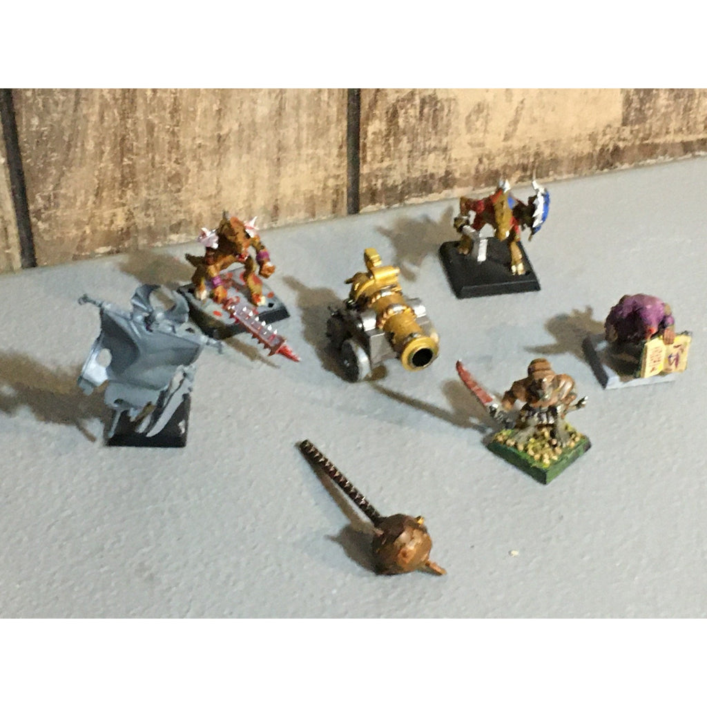 A32513 WARHAMMER FANTASY MIXED LOT LIZARDMEN SAURUS SKAVEN DWARF CANNON GW