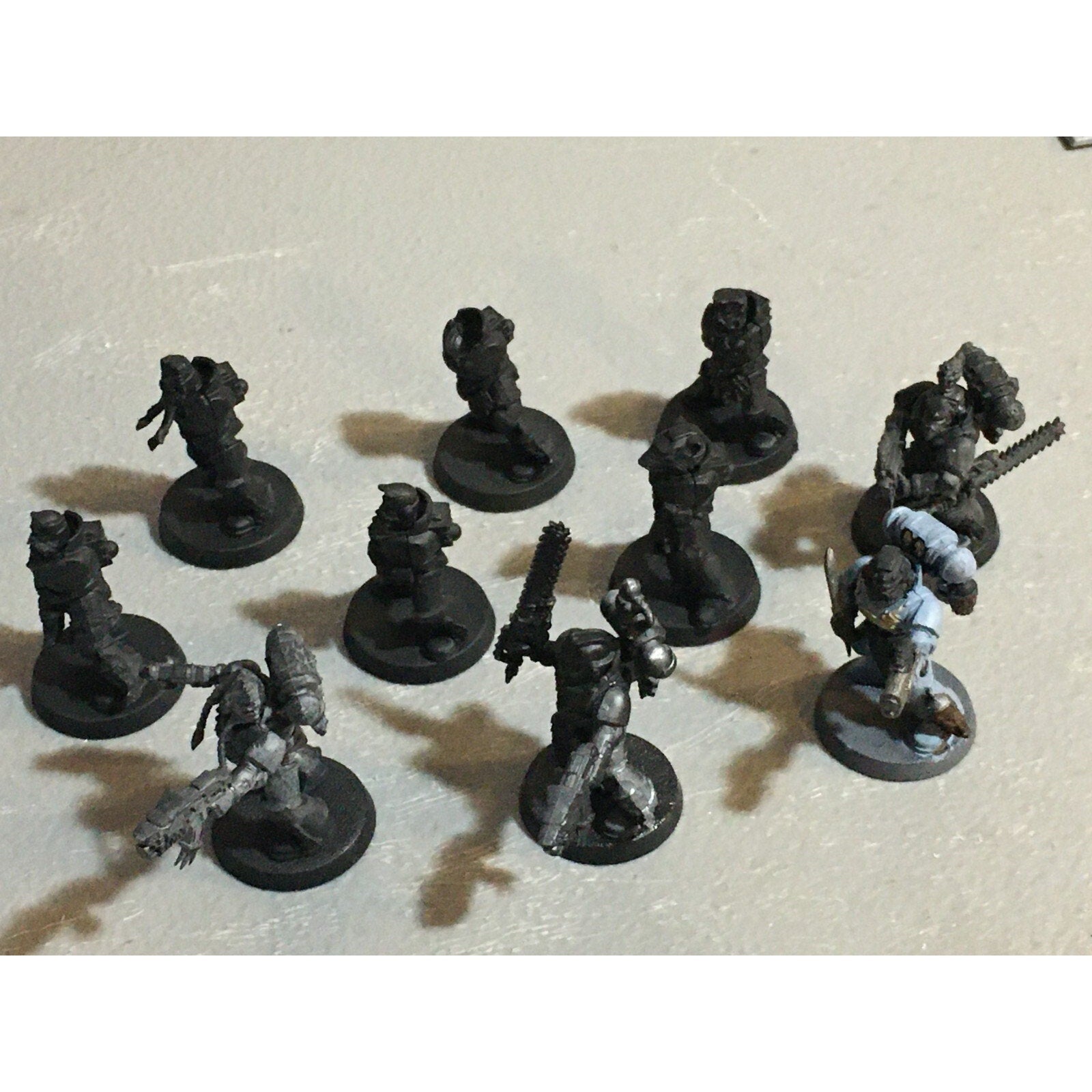 A23004 WARHAMMER 40K SPACE MARINES WOLVES INCOMPLETE GREY HUNTERS 10 PK GW