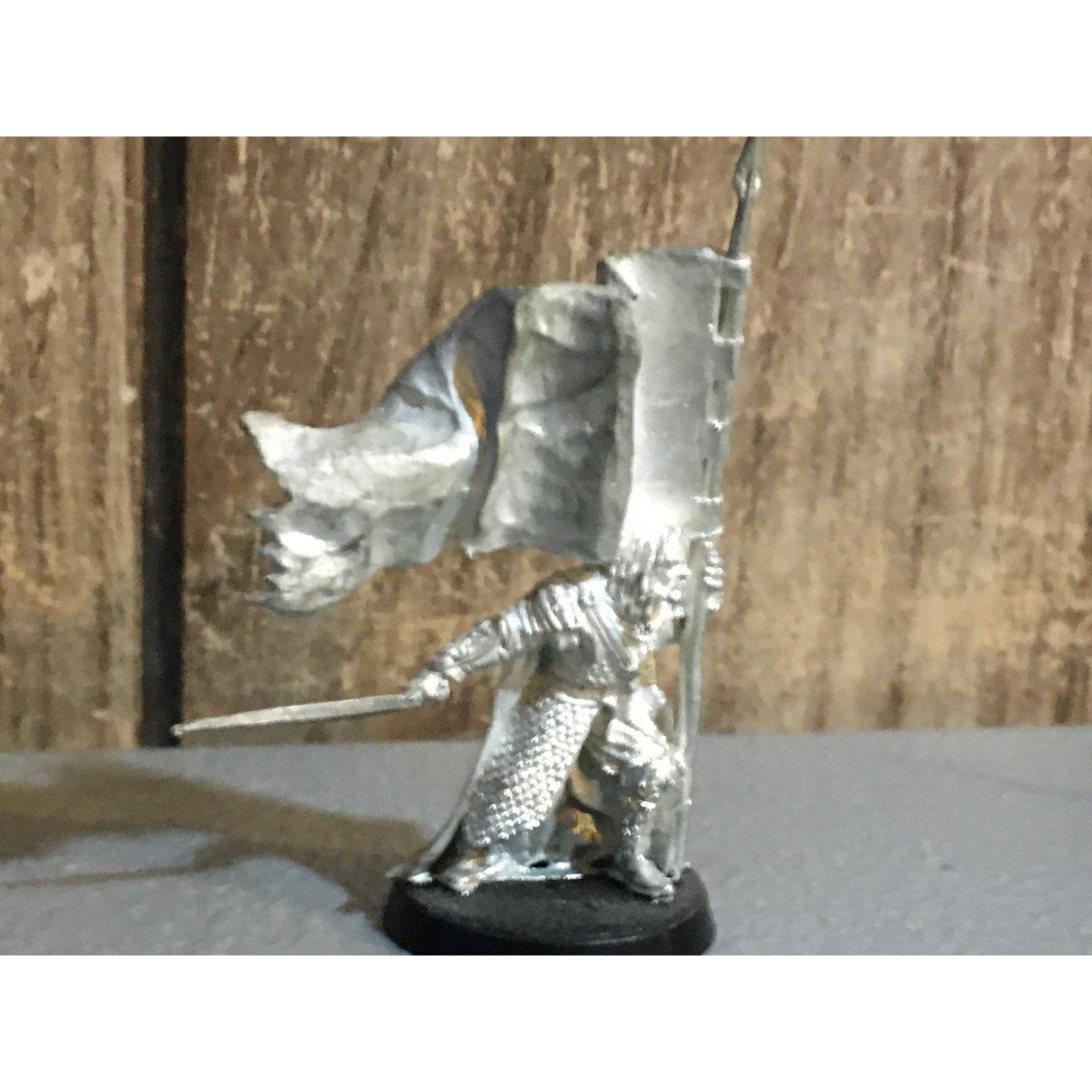 A30092 LOTR LORD OF THE RINGS GAMES WORKSHOP METAL ROHAN GAMLING BANNER GUARD