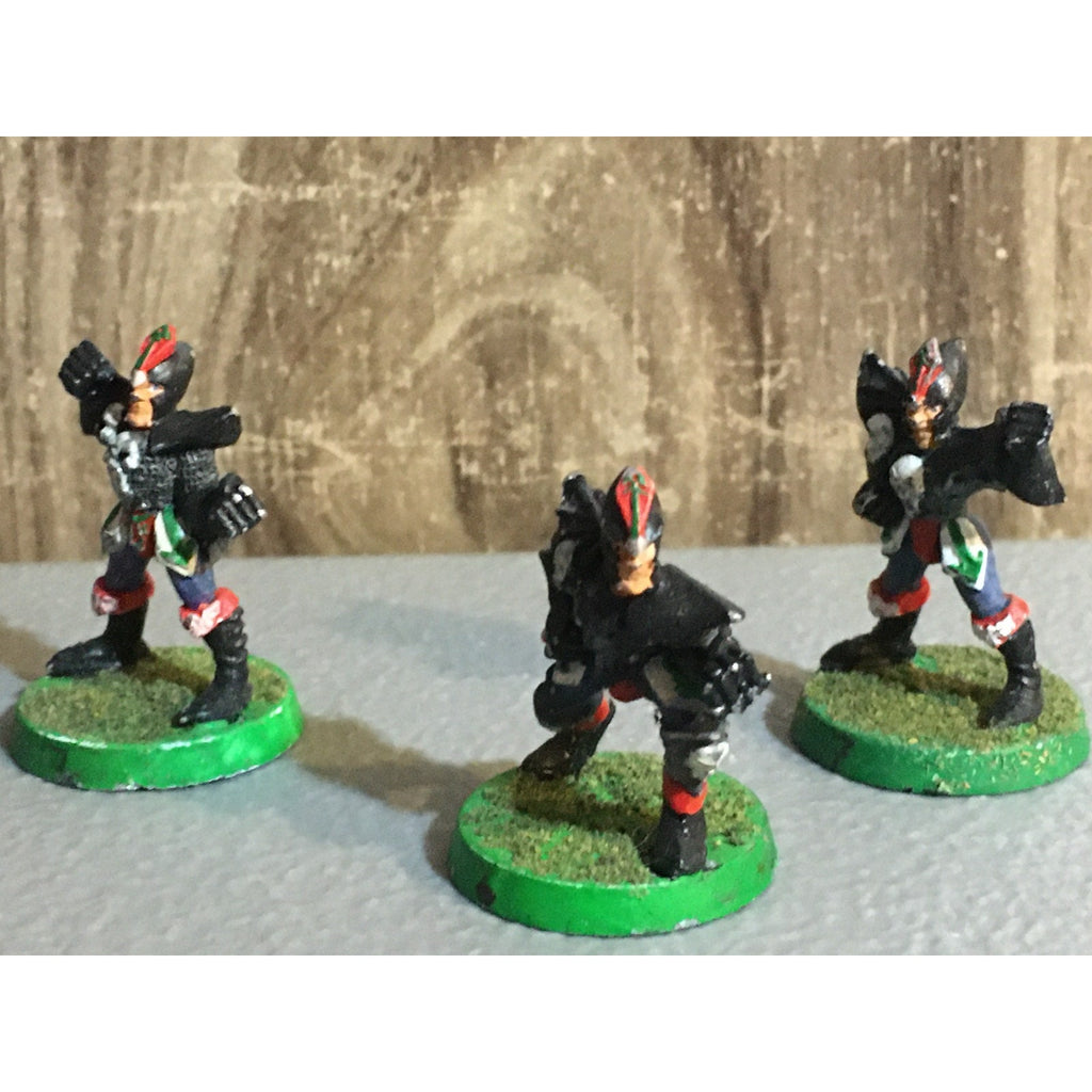A30118 WARHAMMER BLOOD BOWL METAL DARK ELVES TEAM LINEMEN 3 PK PAINT BASE OOP GW