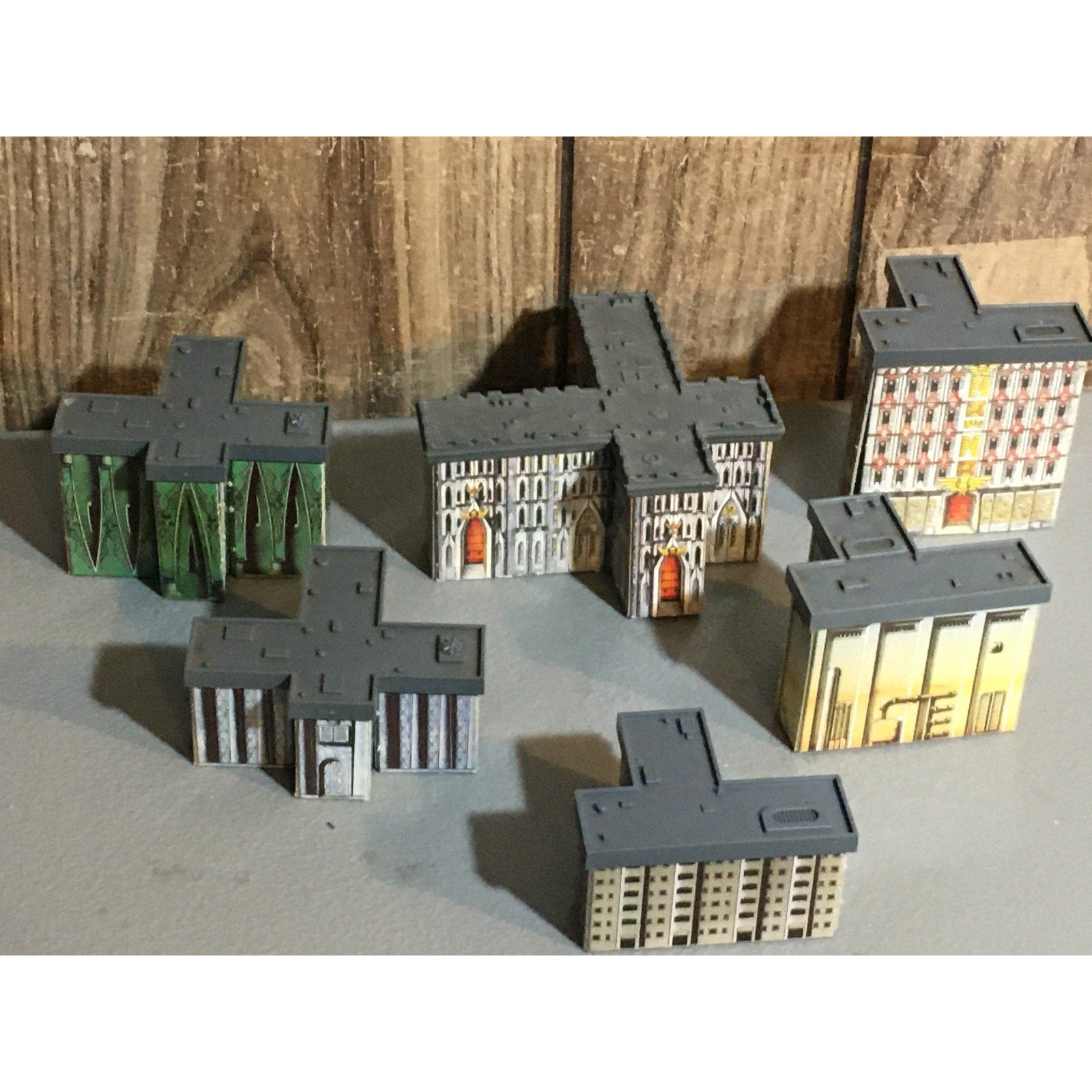 A31675 WARHAMMER EPIC 40K TERRAIN BUILDINGS PLASTIC & CARDSTOCK 6 PK
