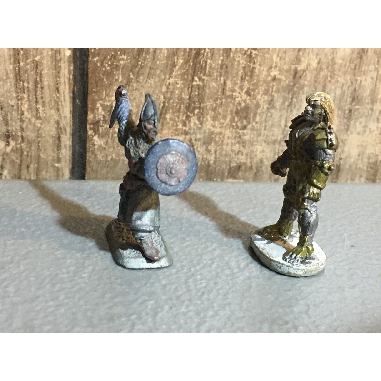 A32085 UNKNOWN METAL 2 PK MINIATURES FANTASY HUMAN SOLDIER WARRIOR