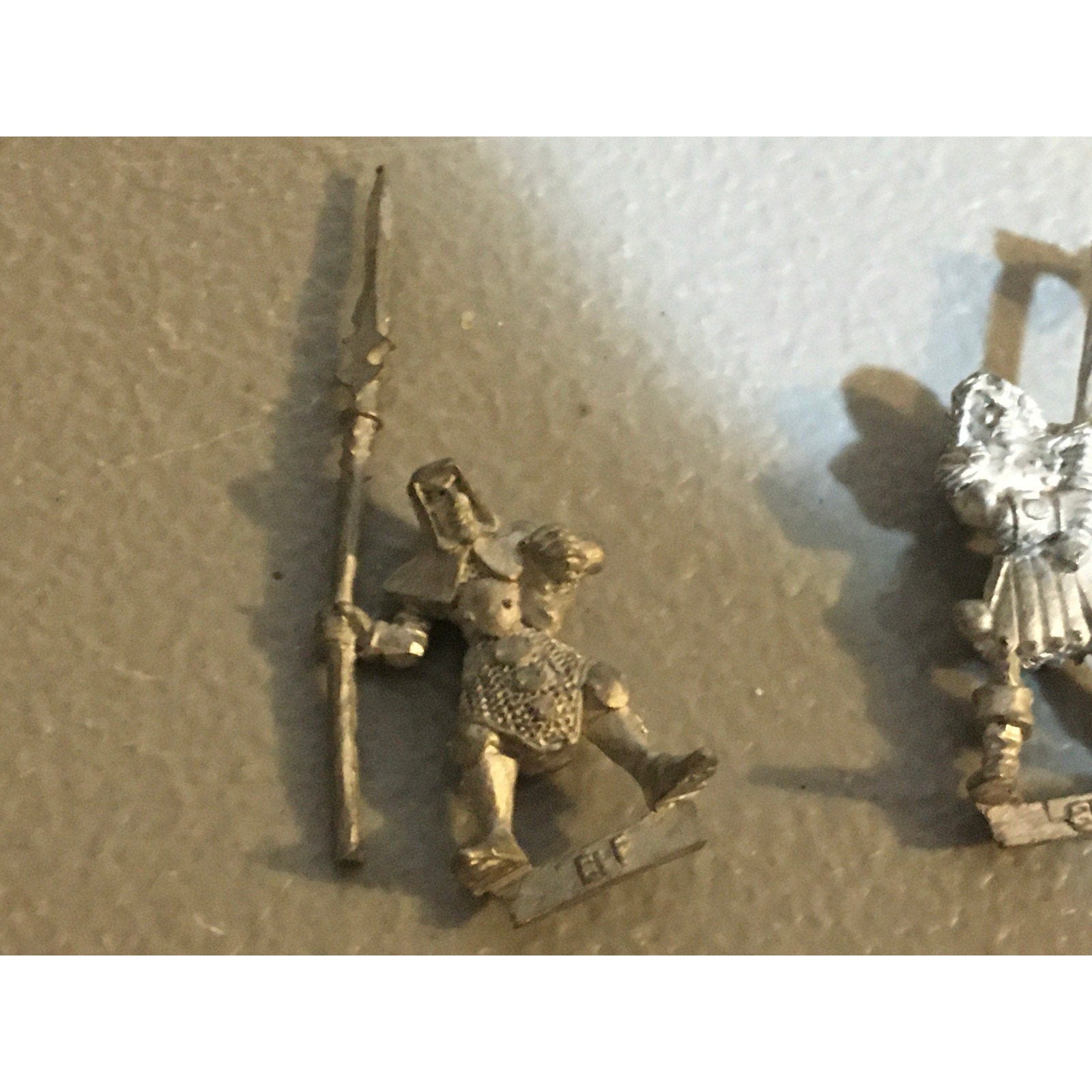 A33781 WARHAMMER CITADEL FANTASY WOOD ELVES METAL 1987 2 PK AXE SPEAR GW