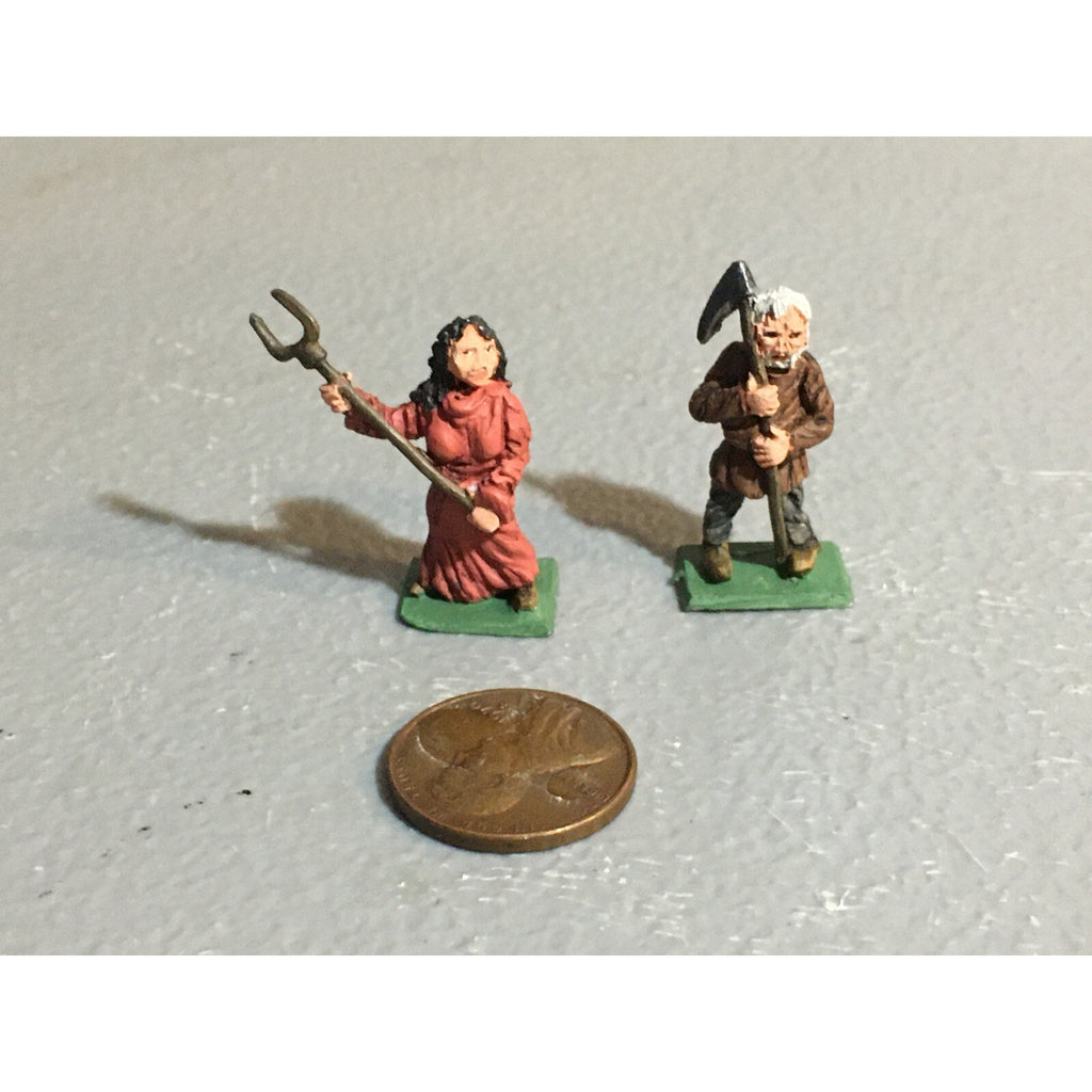 A10175 CITADEL PRE SLOTTA METAL RARE OOP HUMAN FARMERS PEASANTS 2 PK PAINTED