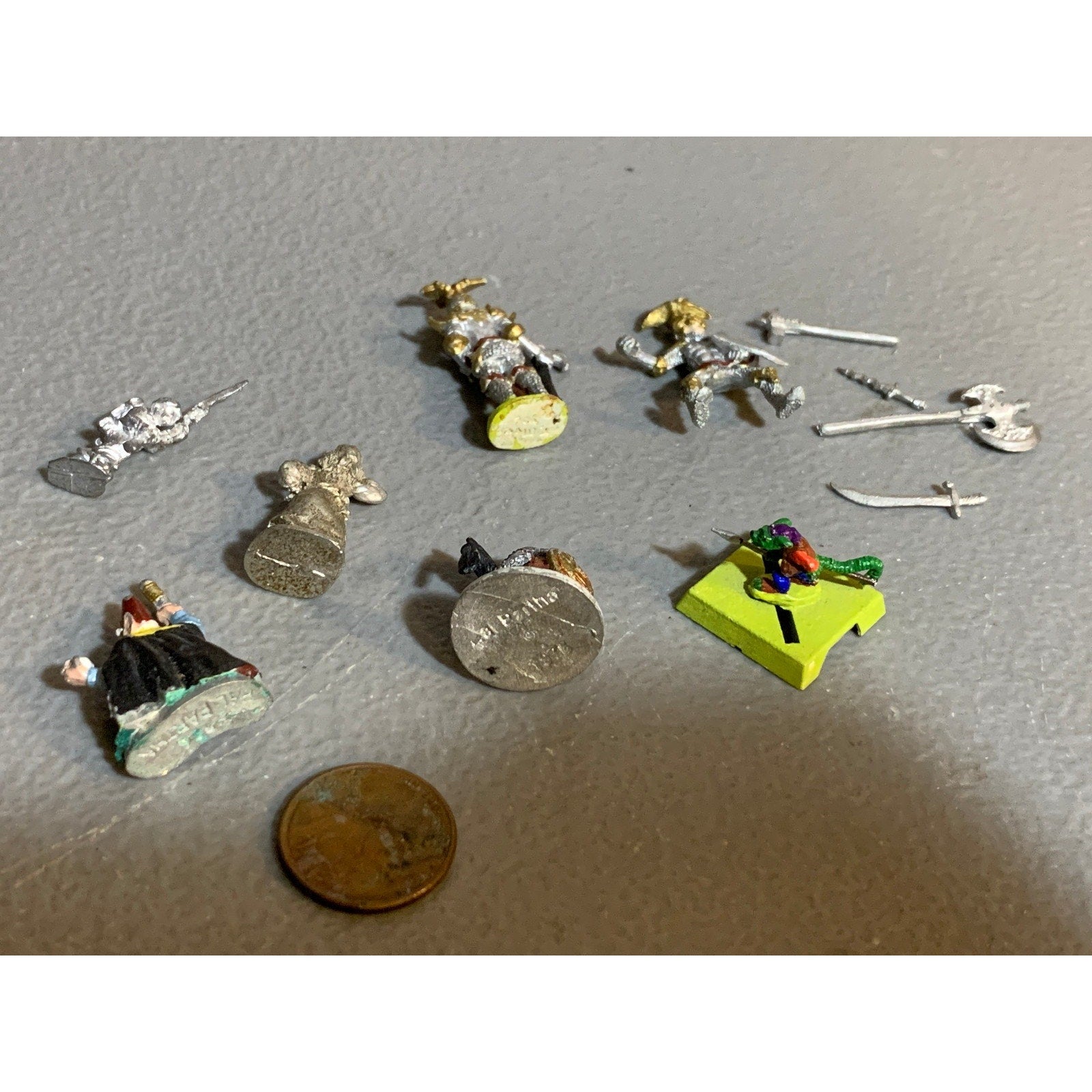 A29183 RAL PARTHA WARRIORS LOT WIZARD DWARF FEMALE KNIGHT METAL MINIATURES