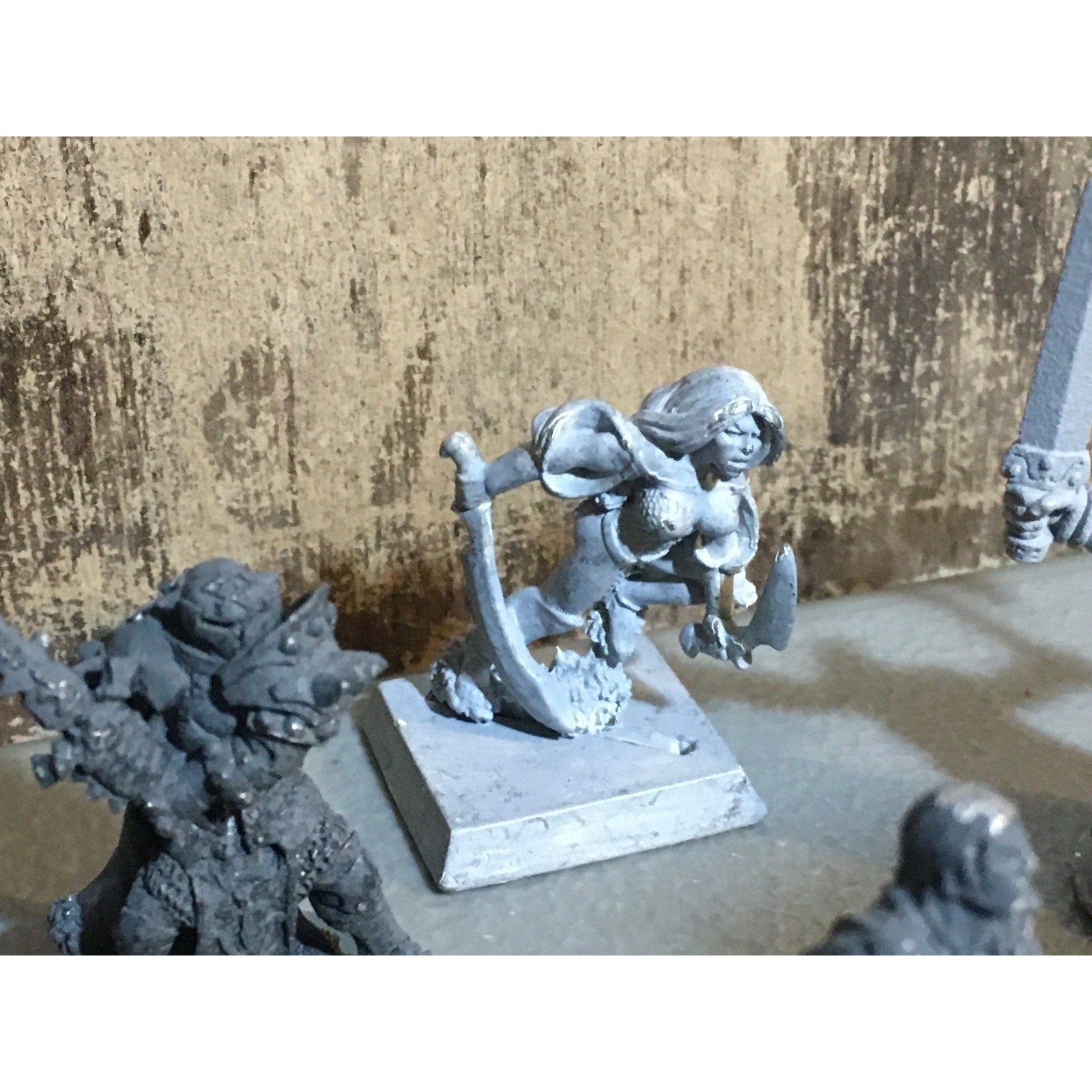 A34019 UNKNOWN METAL MINIATURES MIXED HUMANS SOLDIER WARRIOR