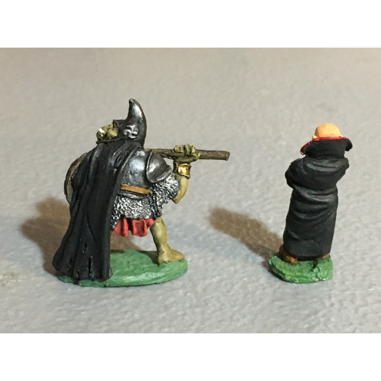 A9791 CITADEL PRE SLOTTA METAL RARE OOP ORC WARRIOR & DRACULA VAMPIRE PAINTED