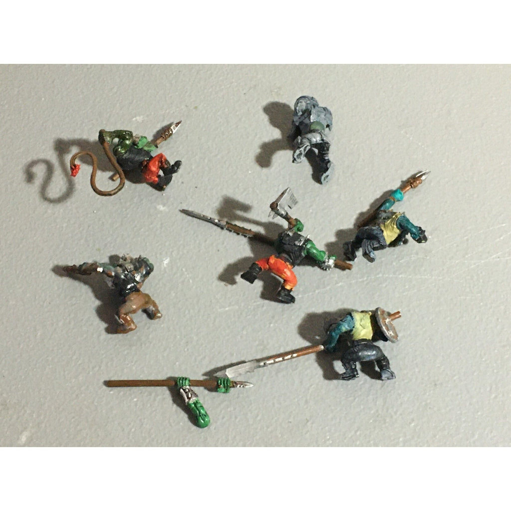 A22142 WARHAMMER FANTASY ORCS & GOBLINS BOAR CHARIOT CREW LOT SOME INCOMPLETE GW