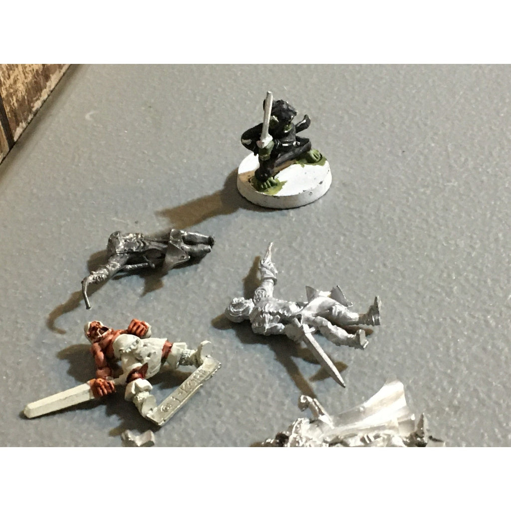 A32529 UNKNOWN METAL MINIATURES INCOMPLETE WARRIOR SOLDIER NINJA