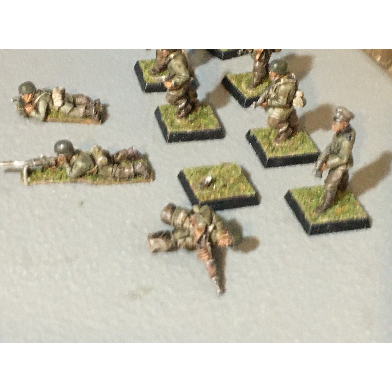 A30867 UNKNOWN METAL MINIATURES SOLDIERS INFANTRY WWII? WWI? TABLE TOP WAR GAMES