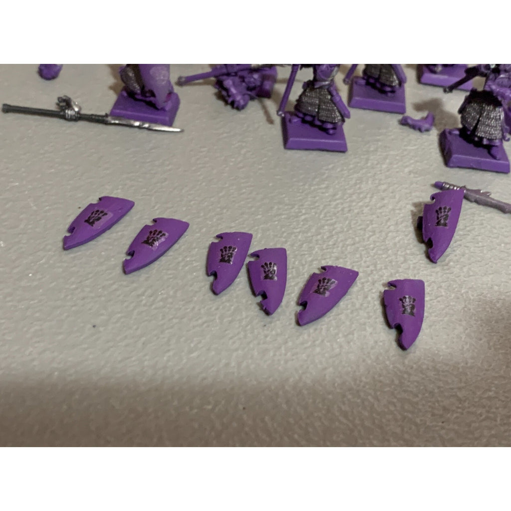 A16903 WARHAMMER AOS FANTASY DARK ELVES SPEARMEN 10 PACK MISS 2 SHIELDS GW